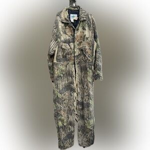 Vintage Liberty Camouflage Patterned Fabric coveralls size xl tall